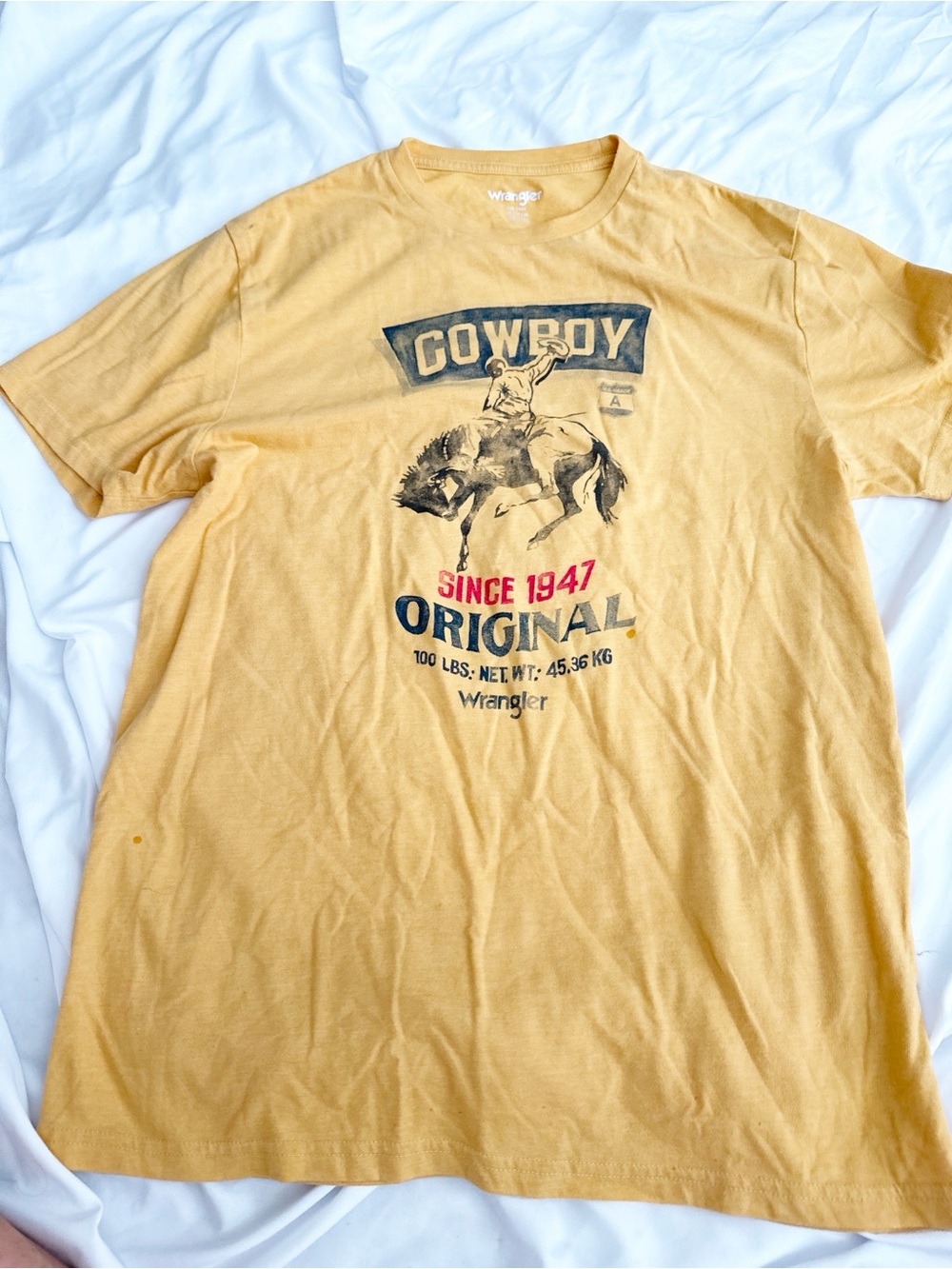 Wrangler Yellow Cowboy Graphic Short-Sleeve Tee